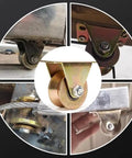 Heavy Duty Steel Gate Wheels That Roll Damn Smooth For Sliding Gates And V Track Rails Bad Ass Casters With Mounting Plates 2 Pack Industrial Caster Set 60Mm Diameter close-up of steel wheel with mounting plate.
