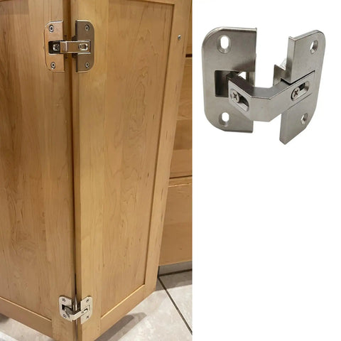 2 Pack Heavy Duty Stainless Steel Cabinet Hinges With Concealed Adjustable Design For Corner Cabinets