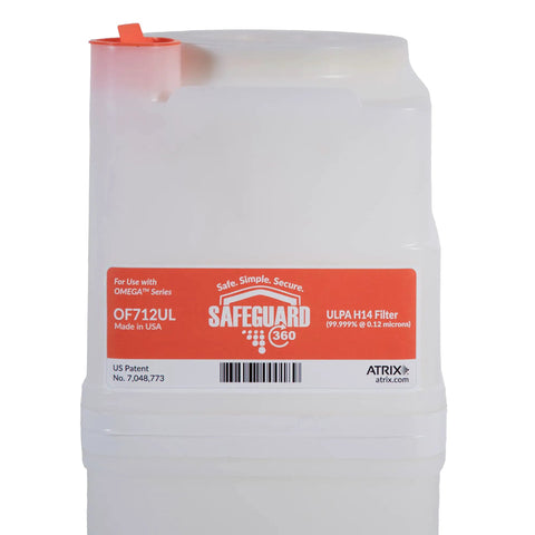 Safeguard 360 ULPA Filter For Omega Series Vacuum Cleaners, 1 Gallon White with label, heavy duty filtration