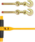Heavy Duty Chain And Binder Kit For Truck Tie Downs And Hauling, 3/8 To 1/2 Inch Ratchet Load Binders with 9200 lbs limit shown