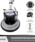 Commercial Grade 13 Inch Floor Buffer And Polisher Machine With Random Orbit Design Made Heavy Duty to tackle tough grime.