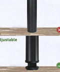 Heavy Duty 20 Inch Adjustable Metal Desk Legs with 1 Inch Leveling Feet for DIY office desk workbench black finish demonstration