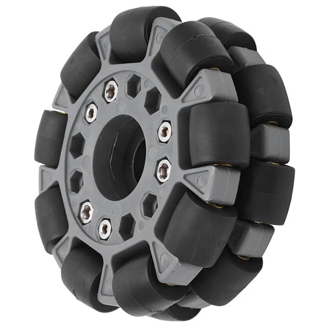 100mm Double Plastic Omnidirectional Wheel With Nylon Body, 360 Degree Movement, 20kg Load Capacity, Durable Robotic Wheel For DIY Robots