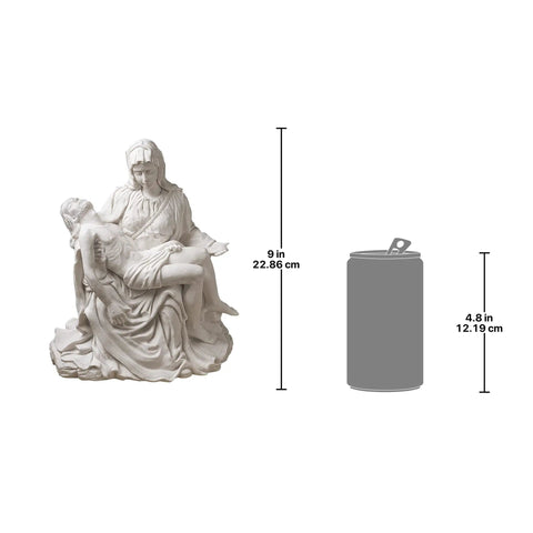 Pieta Replica Statue Large Bonded Marble Sculpture Inspired by Michelangelo, Epic Religious Masterpiece For Home Or Chapel Decor, Museum Quality Catholic Gift