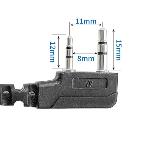 Programming Cable For UV 5R BF 888S BF F8HP Ham Radios With CHIRP And Plug And Play Setup close-up showing connector dimensions