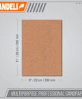 220 Grit Multipurpose Sandpaper Sheets for Woodworking and Drywall, 9 in by 11 in, 230mm by 280mm, Durable Aluminum Oxide Sheet