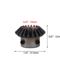 Beefy 45 Steel Tapered Bevel Gear Wheel 1.5 Modulus 20 Teeth 10mm Bore Silver Finish Heavy Duty Industrial Gear Replacement Pack Of 2