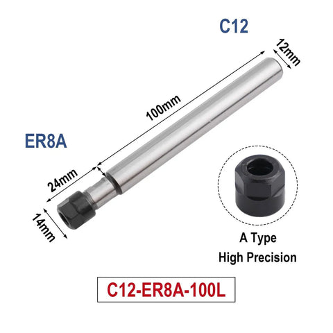 Pro Level High Hardness Straight Shank Collet Chuck Set With Precision Threading For Mill Lathes And Machine Tools Handles Tough Cuts And Brings Rock Solid Industrial Performance Daily, showing ER8A collet.