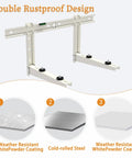 Heavy Duty Mini Split Wall Mount Bracket For 9000 To 18000 Btu AC Heat Pump Systems, shown with rustproof steel design