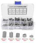 Cool M6 Threaded Insert Kit With 100pcs Stainless Steel Repair Parts For Stripped Screw Holes In Five Sizes Including Deep Threading Specs And A Tidy Divided Storage Box, open organizer with M6 inserts