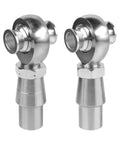 2 Piece 3/4 Inch Heim Joint Rod End Kit With Left And Right Threads Chromoly Steel Suspension Ball Joint Pair close-up view.