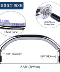 Marine Grade 316 Stainless Steel 8 Inch Boat Grab Bar Polished Handrail Heavy Duty Multipurpose Mounting Hardware With Included Screws