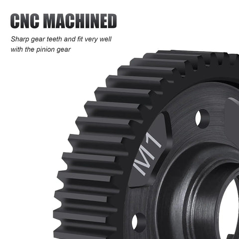 Close-up of Traxxas 51T Steel Center Diff Output Gear with 20T Input Gear Differential Set for X Maxx 8S and XRT RC Car
