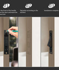Installation steps for Oil Rubbed Bronze Pocket Door Pull and Edge Pull Set on door with 6 inch recessed finger flush handles.