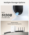 Indoor Home Security Cam 4MP 2K With WiFi 6 Plug In Cam For 360 Degree showing microSD card support, NVR hubs