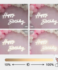 Two Pack Birthday Neon LED Sign Set With Dual Display Options 40x16 Inch Single Row Or 23x17 Inch Two Row Backdrop Light Up 12V