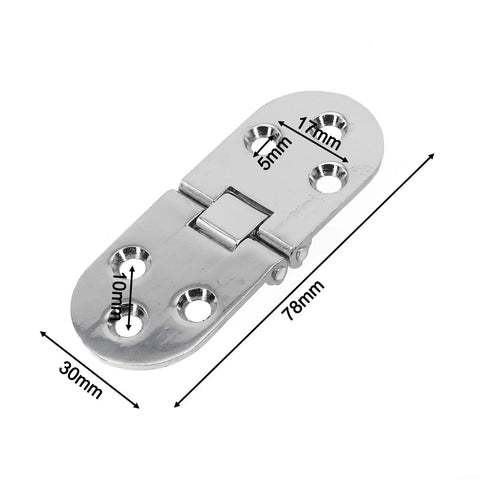 2 Pack Zinc Alloy Folding Table Hinges With Soft Close 3.07x1.18 inch silver with prelined holes and dimensions shown.