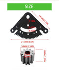 Dimensions of 19 Teeth Steering Sector Pinion Gear Rebuild Kit Replacement For John Deere D100 D105 D110 D120 D130 D140 D150 D160 D170 Series Lawn Tractors Replaces GX21924BLE