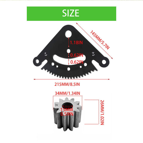19 Teeth Steering Sector Pinion Gear Rebuild Kit For John Deere Lawn Tractors 102 105 107S 115 125 135 145 155C 190C 92H Series Replacement Direct Fit Kit With 19 Teeth Gears For Plug And Play Easy Install And Long Lasting Performance