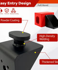 Heavy Duty Alloy Steel Shipping Container Anchors And Twist Locks For 20ft And 40ft Containers showing easy entry design with full bevel, powder coating, thickened steel, and high-density welding.