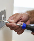 Using Heavy Duty 13 In 1 Adjustable Screwdriver Set With Premium Torx Phillips Hex Bits to install a switch.