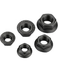 Bad Boy M6 Serrated Flange Hex Lock Nuts 25 Pack Heavy Duty Stainless Steel 304 in various sizes with black oxide finish.