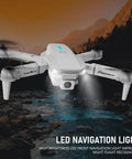 Beginner Friendly Foldable Drone With Optical Flow Positioning And Barometric Altitude Hold flying with LED navigation lights