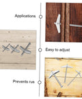 Heavy Duty Toggle Bolt Wing Nut Kit 26 Piece Set Zinc Plated Steel Drywall Anchors shown with wing nuts on wood boards