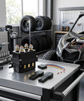 12V Wireless Winch Control Kit With 500A Relay And Dual Remotes For Trucks, SUVs, And ATVs Winches on workbench