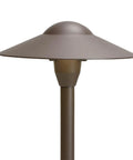 8 Inch Outdoor LED Path Light In Textured Architectural Bronze With 12V Adjustable Exterior Dome Light For Walkways Garden Paths