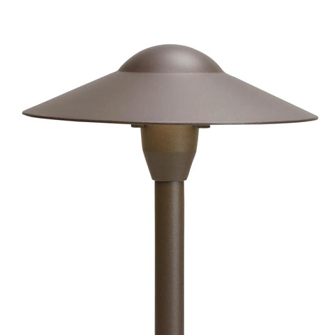 8 Inch Outdoor LED Path Light In Textured Architectural Bronze With 12V Adjustable Exterior Dome Light For Walkways Garden Paths