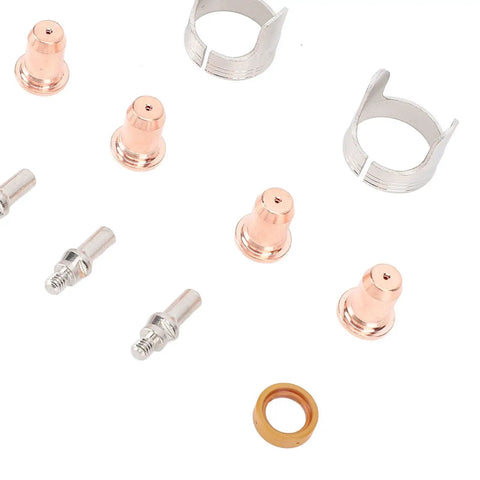 Fifty Piece IPT40 Tip Electrode Kit For Plasma Cutting Torches Compatible With CUT 55DS Pro And CUT 65DS on white background