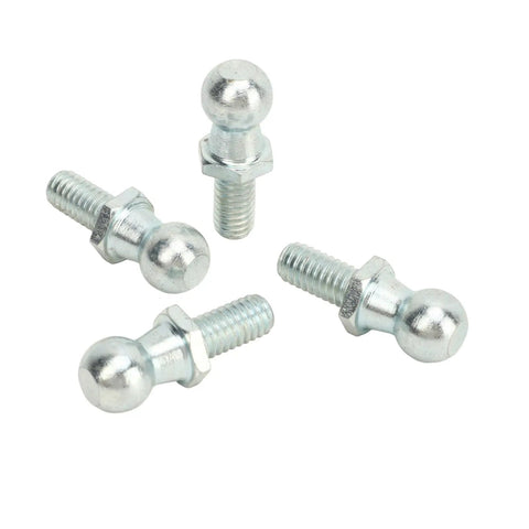 Four silver ball studs from Rugged 13mm Ball Studs Gas Lift Strut Hardware Kit With 5 By 16 Inch 18 Thread Includes 4 Washers And Nylock Nuts