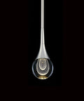 Teardrop Crystal Pendant Light With Mini LED Silver Polished Nickel Finish Metal Rod Ceiling Pendant Fixture For Kitchen Island