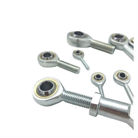 Heavy Duty Metric Threaded Rod End Spherical Bearings Joint Self Aligning Design For Hydraulic Cylinders Machine Tools And Engine Parts Smooth Rolling Action Built Damn Tough No Fuss Performance Rated, various sizes.