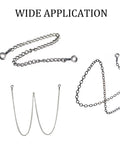 100 Pieces Ball Chain Pull Loop Connectors For Bead Chain 3mm And 3.2mm, 304 Stainless Steel Clasps used in various applications