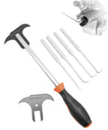 5 Piece Seal Puller And Pick And Hook Set For Automotive Repair, Heavy Duty Oil Seal Remover Tools For O Rings, Clips, Gaskets, Washers And Small Parts, Ideal For Tight Spaces And Everyday Car Mechanic Diy Jobs, steel tools