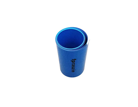 Killer Blue Pvc Heat Shrink Tubing For Battery Wrap Protection Heavy Duty 150 Millimeter Sleeve rolled in a circular shape
