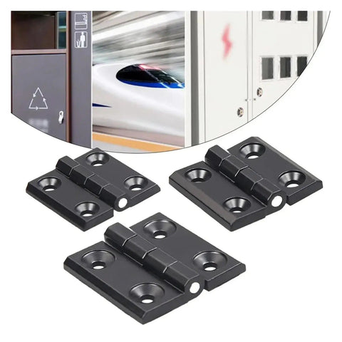 Rotating Concealed Hinges For Jewelry Box Cabinet Drawer Black Zinc Alloy Mini Butt Hinge 60x60mm 2pcs close-up view