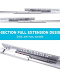 Six Pairs 18 Inch Undermount Soft Close Drawer Slides Full Extension Ball Bearing Hidden Rails with 3D Adjustable Locking Devices