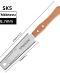 Japanese Pull Saw 6 Inch With Wood Handle, Lightweight Hand Saw For Woodworking, Double-Edged Blade 17 TPI Hard Wood And 11 TPI Soft Wood, SK5 High-Carbon Steel For Precise Easy Cuts. SK5 0.7mm 6in ryoba saw with beech handle