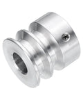 Beefy Aluminum Alloy V-Type Pulley With 12mm Bore and Double Groove, 30mm Outer Diameter, for motors and drilling machines, side view