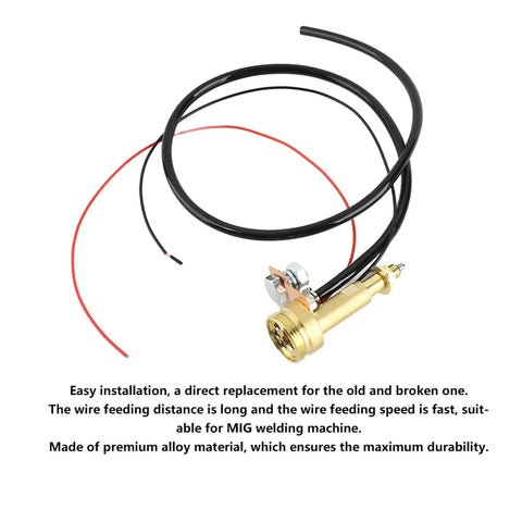 Euro Central Connector Torch Conversion Kit For MIG Welding Panel Socket with wires and brass connector shown