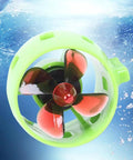 12-24V Underwater Thruster With 312W Motor And Four Blade Propeller Beefy Propulsion System for RC Boats in green and black