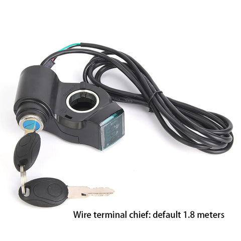 Voltage Display For Electric Bikes And Scooters 12V-84V LED Digital Power Readout With Key Lock On Handlebar Throttle Switch For Easy Battery Status And Power Management Ride Ready