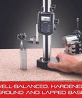 Electronic Digital Height Gage With SPC Output And Scriber 0 To 12 Inches Range 0.0005 Inch Resolution Manual On Off Large LCD Display