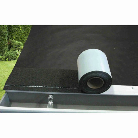 Heavy Duty Asphalt Shingle Starter Roll With Killer Self Seal Adhesion 7.2 Inches Wide on roofing surface ready for installation.