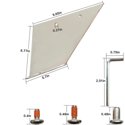 Straight Up Heavy Duty 316 Marine Grade Stainless Steel Skeg Guard Shields Mercury Outboards Against Rocks And Ramps Skipper Approved Boat Rig Armor Protector with dimensions and hardware.