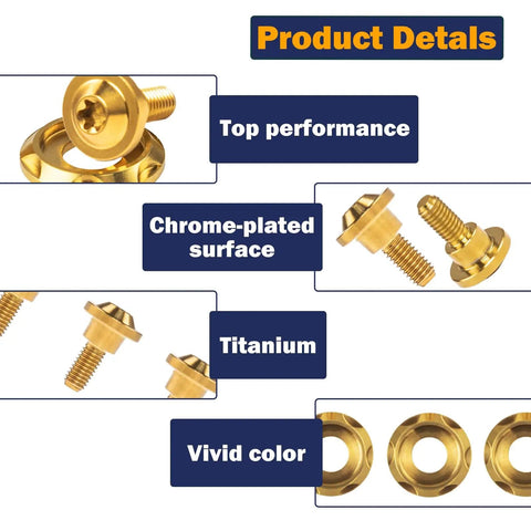 Product details of Titanium Windshield Bolts Set For Street Glide And Road Glide Dope Performance Screws High Strength Corrosion Resistant