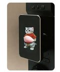 2 Pack Cat Themed Door Stopper Wall Protectors with Adhesive Soft Rubber Base Door Knob Shield and cartoon cat design